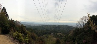 上の写真⑨のあたりから見える長岡京市(京都方面)の眺望