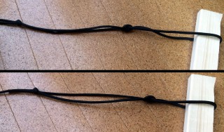 【自在】結び目を移動させることで「張っている」ロープの長さを変える事ができる。