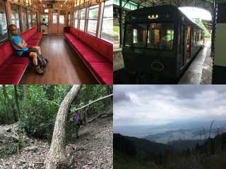 【八瀬から】叡山電車はレトロ車両など面白い企画が続いている、登山道は荒れていた。