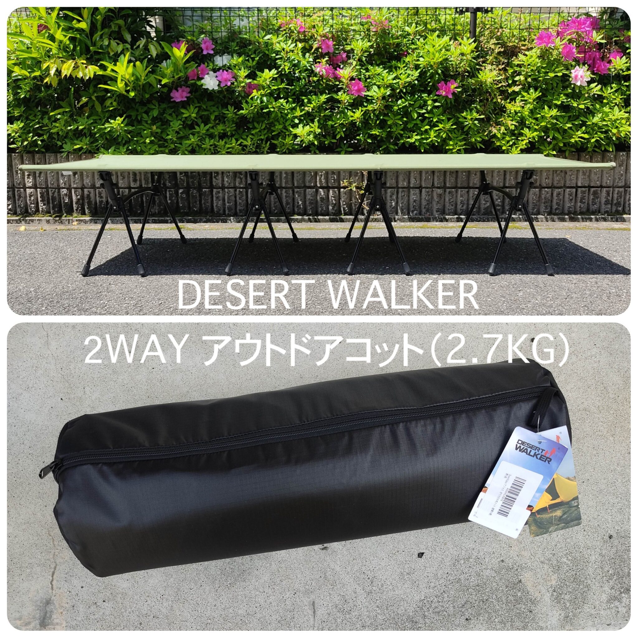 雑記「アウトドアでベッドを」DESERT WALKER 2WAYコットのレビュー 